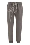Rick Owens Cotton Sweatpants With Elastic Waistband And Ribbed Cuffs