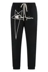 Rick Owens Logo-embroidered Organic Cotton Track Pants In Black