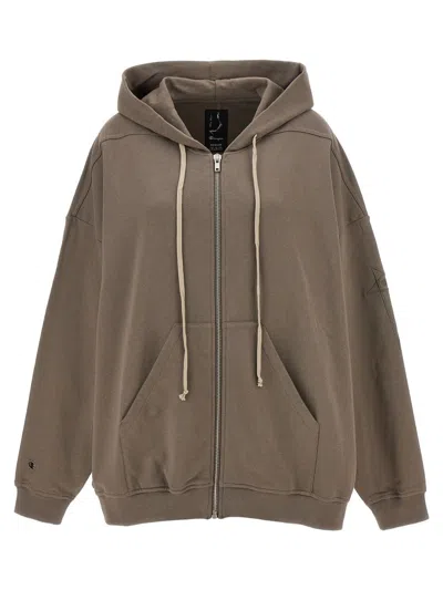 Rick Owens X Champion Hoodie Sweatshirt In Grey