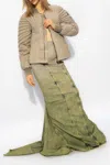Rick Owens X Moncler Radiance Down Flight Jacket In Beige