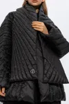 Rick Owens X Moncler Radiance Down Puffer Scarf In Black