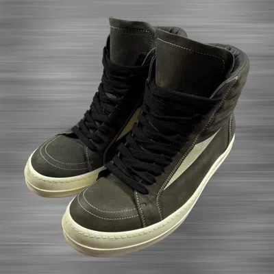 Pre-owned Rick Owens Rick Ownes High Vintage Shoes ‘dust/milk' In Brown