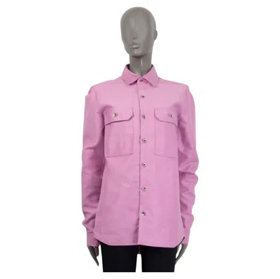 Pre-owned Rick Owens Rick Ownes Lilac Cotton Oversized Outtershirt Jacket S In Purple