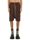 Rick Owens Rick S Pods Shorts In Brown
