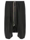 Rick Owens Drawstring Drop-crotch Shorts In Black