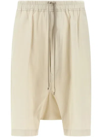 Rick Owens Rick S Pods Bermuda Shorts In Beige