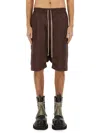 Rick Owens Rick S Pods Shorts In Brown