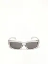 Rick Owens Rick Transparent Sunglasses In White