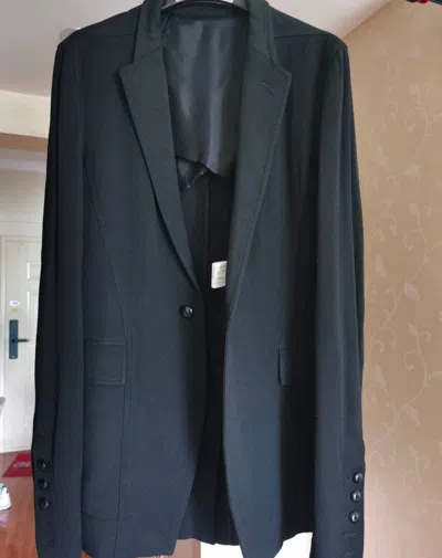 Pre-owned Rick Owens Rickowens Mainline Suit Coat In Black