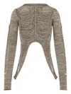 Rick Owens Metallic Finish Avant-garde Top With Dramatic Silhouette In Brown