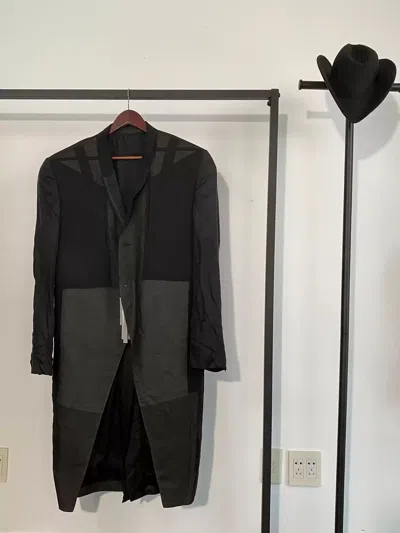 Pre-owned Rick Owens Ro Black Shoulder Pad Coat