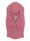 Rick Owens Porterville Skull Cashmere Balaclava In Pink