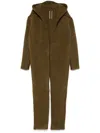 Rick Owens Hooded Brushed-knit Coat In Brown