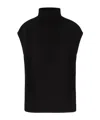Rick Owens Roll-neck Crepe Top In Black