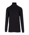 Rick Owens Roll-neck Organic Cotton Jumper In Black