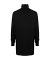 Rick Owens Roll-neck Organic-cotton Sweatshirt In Black
