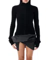 Rick Owens Black Porterville Headon Dbl Lupetto Turtleneck In Black