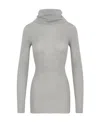 Rick Owens Roll-neck Virgin Wool Jumper In Gray