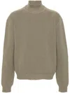 Rick Owens Roll-neck Virgin-wool Jumper In Green
