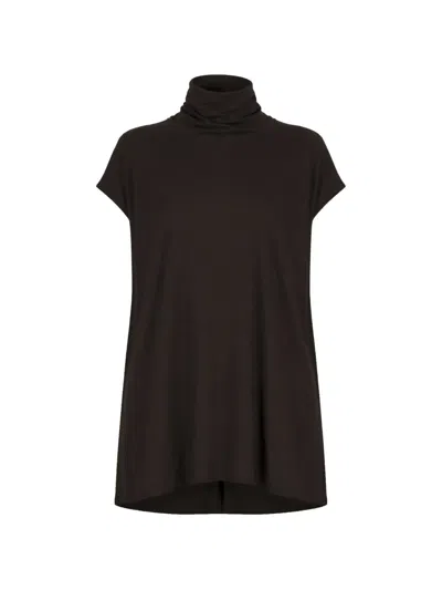 Rick Owens Roll-neck Top In Brown