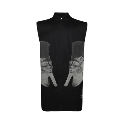 Pre-owned Rick Owens Ron Jumbo Outershirt 'black/pearl' | Men's Size 50