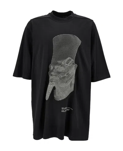 RICK OWENS RICK OWENS GRAPHIC PRINTED CREWNECK T-SHIRT