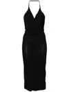 Rick Owens Rose Cowl-effect Midi Dress In Black