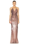 Rick Owens Rose Gown In Nude