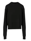 Rick Owens Roud Neck Knit Recycled Cachemire Knitwear Black In Black