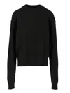 Rick Owens Roud Neck Knit Recycled Cachemire Knitwear Black In Black