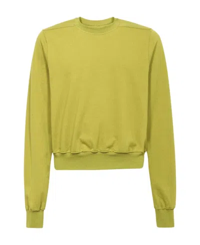 Rick Owens Round Collar Long Sleeve Sweater In Yellow