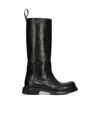 Rick Owens Round-head Boots In Black