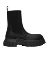 Rick Owens Round Head Chelsea Boots In Black