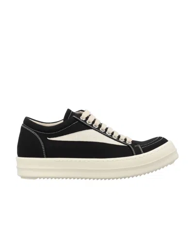 Rick Owens Round Head Low-cut Casual Shoes In Black