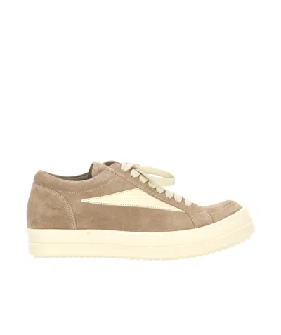 Rick Owens Round Head Low-cut Casual Shoes In Nude
