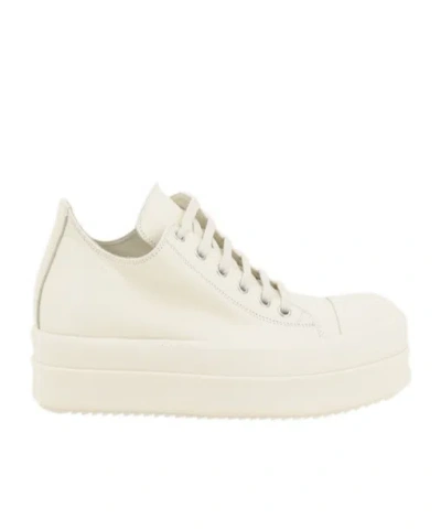 Rick Owens Round Head Low-cut Casual Shoes In White