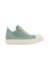 Rick Owens Blue Hollywood Low Sneaks Sneakers In White