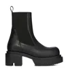 Rick Owens Womens Black Beatle Bogun Leather Heeled Boots In Black