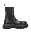 Rick Owens Black Concordians Beatle Bozo Tractor Chelsea Boots In Black