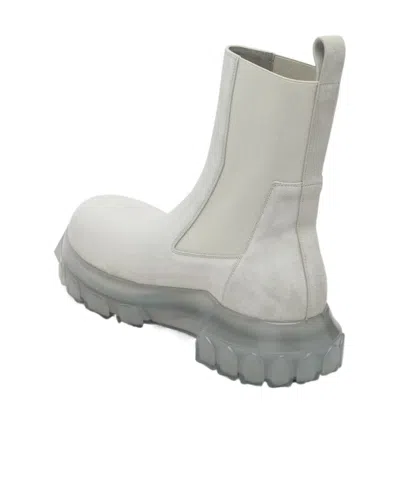 Rick Owens Round-head Short Boots In Gray