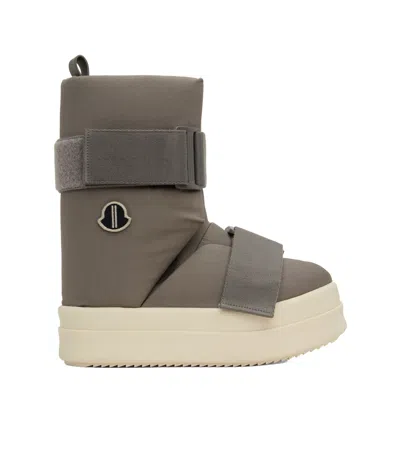 Rick Owens Round-head Short Boots In Nude