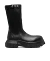 Rick Owens Calf-length Leather Boots In Black