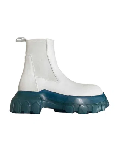 Rick Owens Round-headed Boots In White