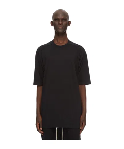 Rick Owens Round Neck Cotton T-shirt In Black