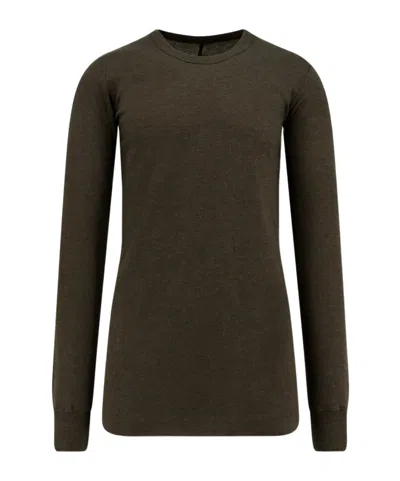Rick Owens Round Neck Long-sleeved T-shirt In Brown
