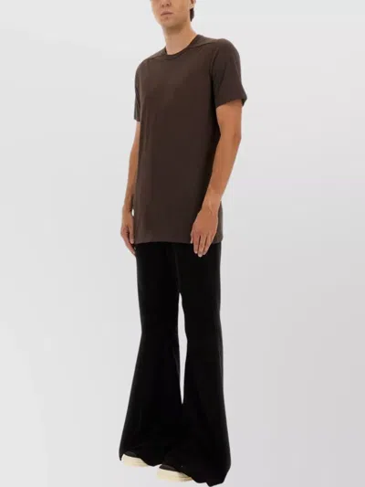 Rick Owens Round Neck Seam Detail T-shirt In Black