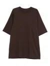 Rick Owens Round-neck Short-sleeve T-shirt In Brown