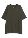 Rick Owens Round-neck Short-sleeved T-shirt In Green