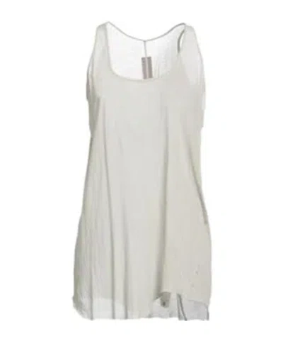 Rick Owens Round Neck Sleeveless Tank Top In White