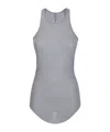 Rick Owens Elegant Basic Rib Tank Top In Gray